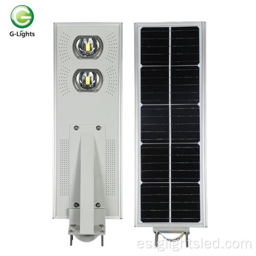 50w 100w 150w 200w Cob Lámpara de calle solar todo en uno